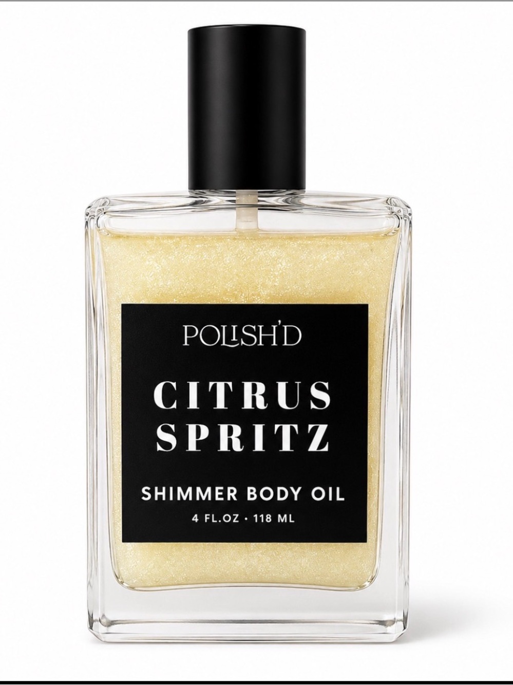 Polish'd Citrus Spritz Shimmer Body Oil 4oz/118ml Y2K Glow Summercore New